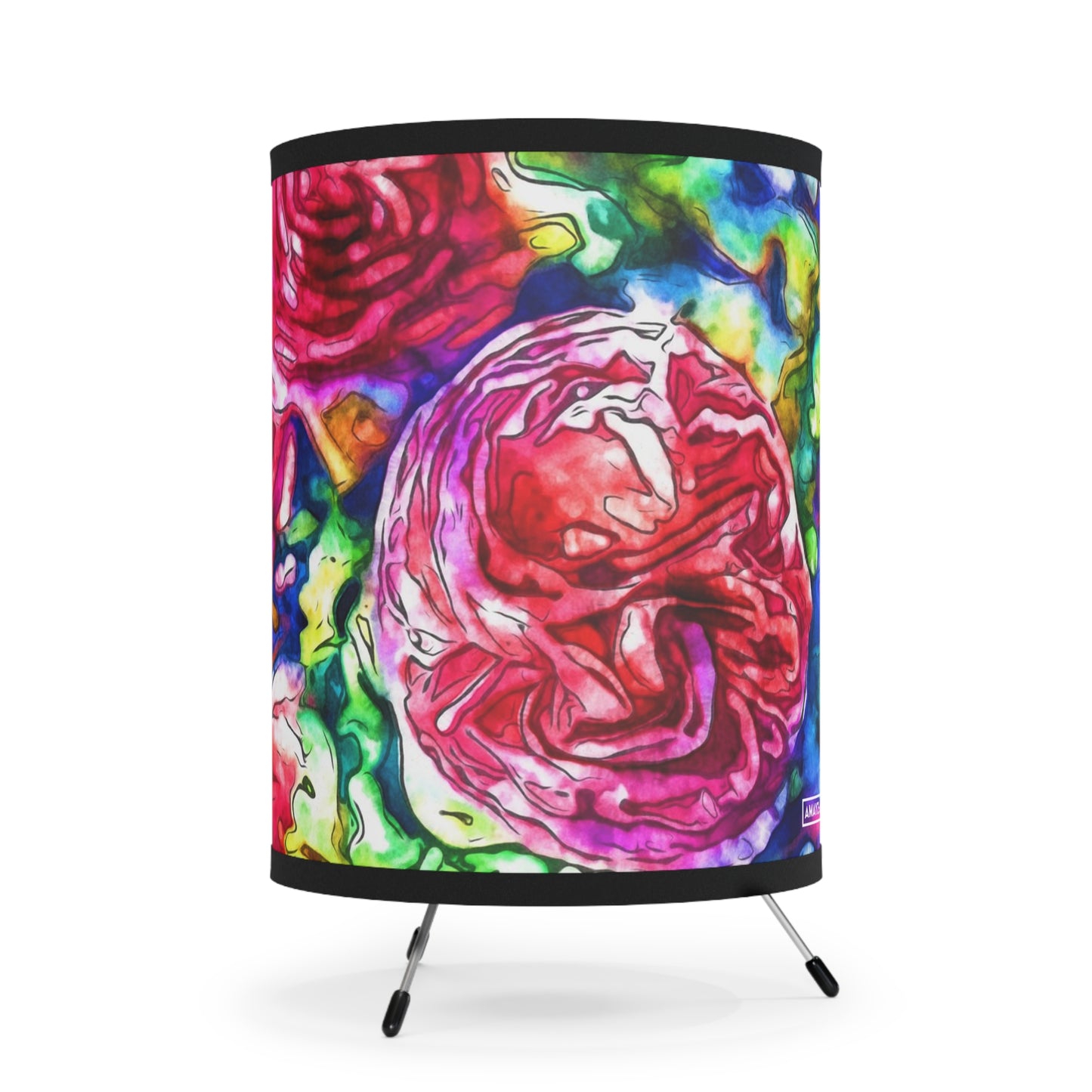 "Pink Rose" by Brooke Lumbus | Tripod Lamp