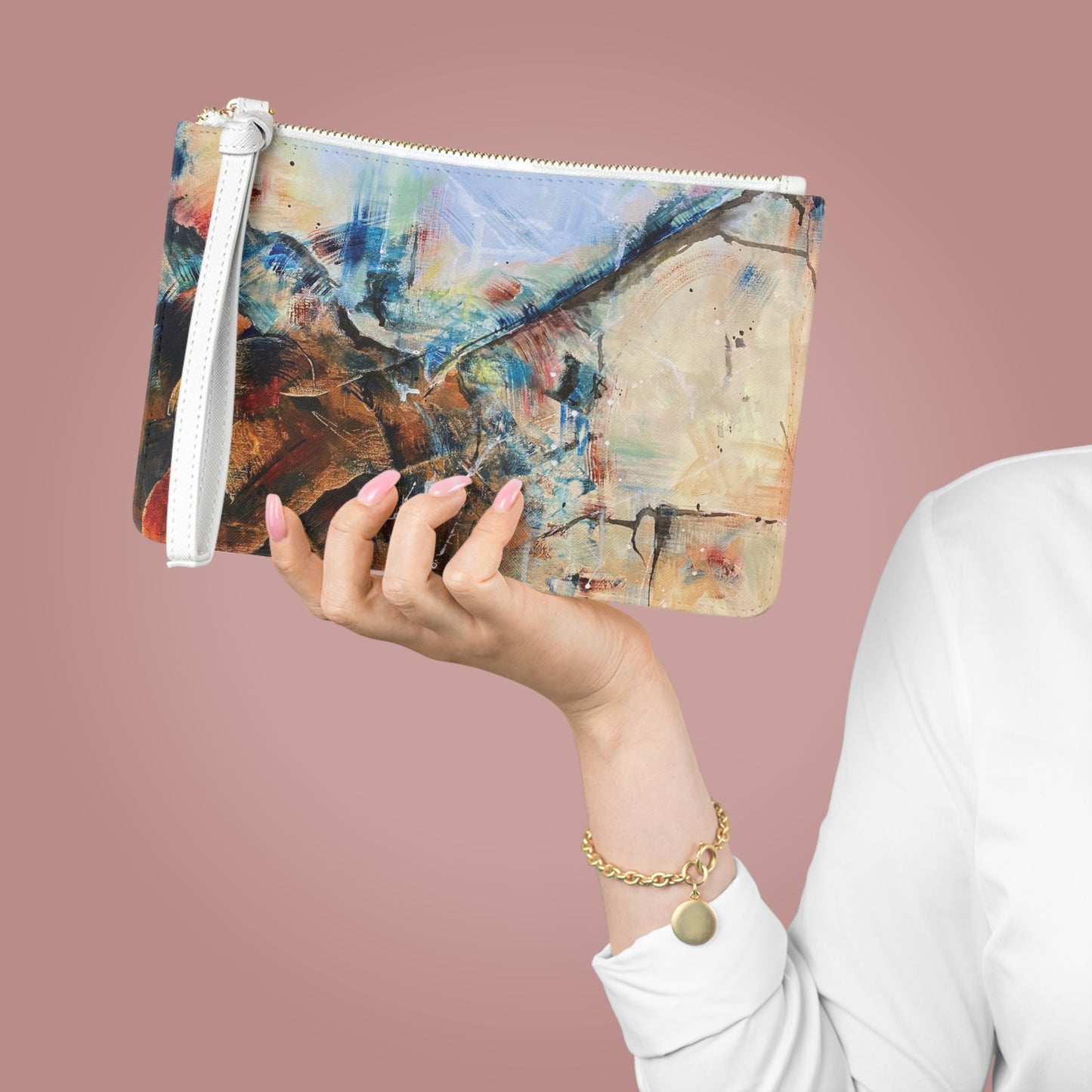 "Convergence" by Alex May | Clutch Bag