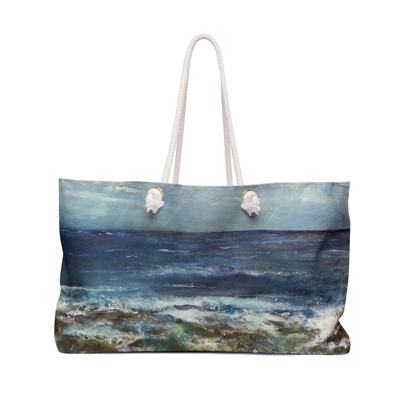 "Stormy Sea" by Penny May Hineline | Weekender Tote