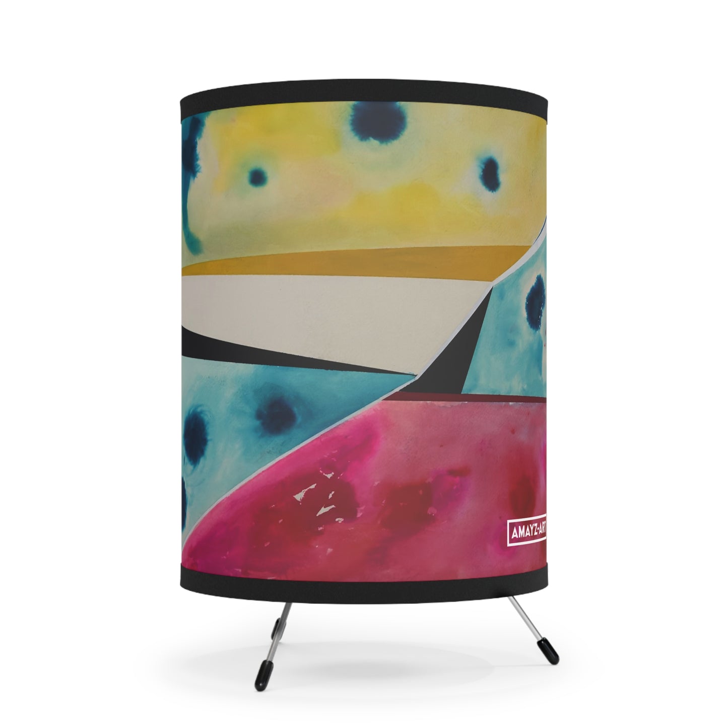 "Watercolor Pop" by Pam Brown | Tripod Lamp