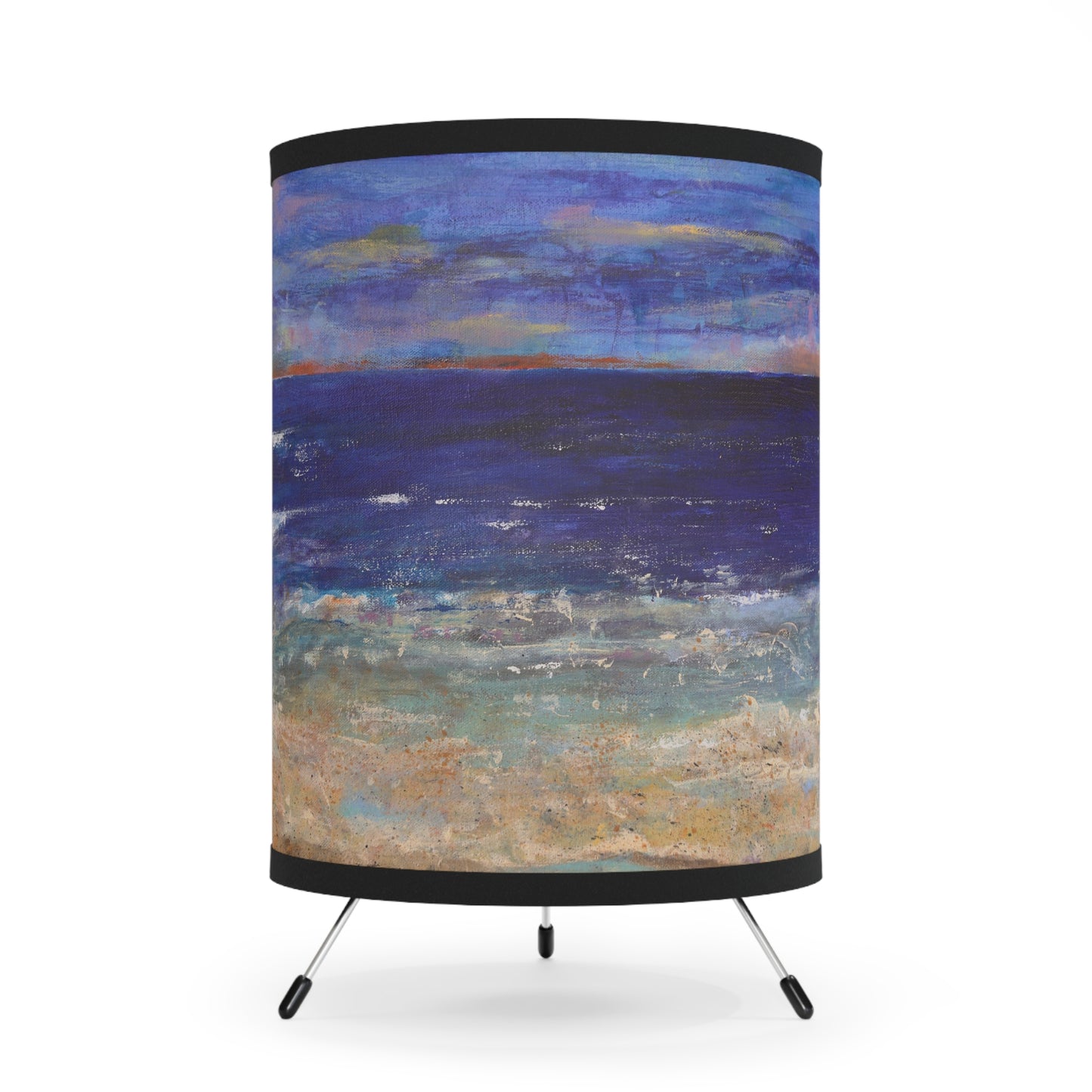 "Ocean" by Penny May Hineline | Tripod Lamp