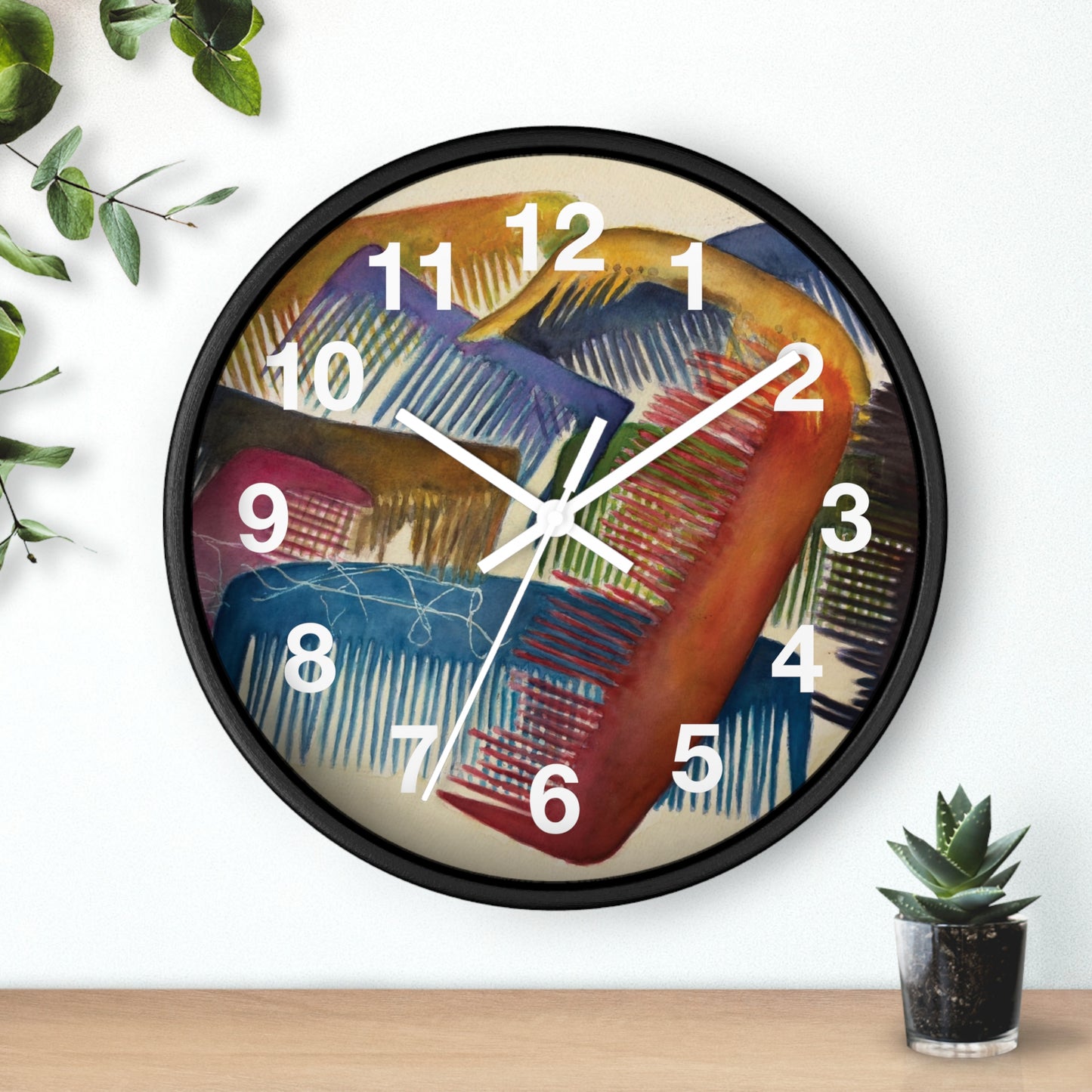 "Combs" by Pam Brown, Wall Clock