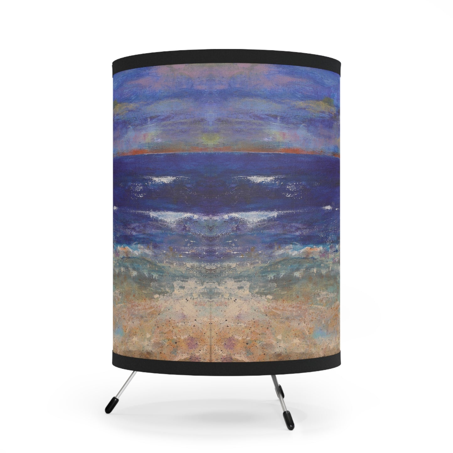 "Ocean" by Penny May Hineline | Tripod Lamp