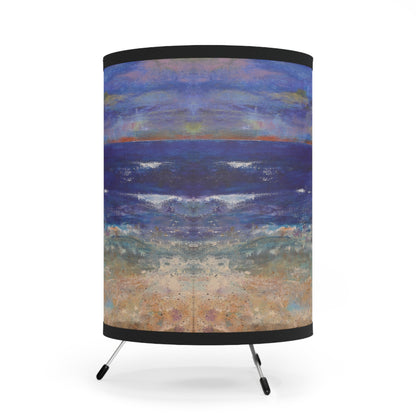 "Ocean" by Penny May Hineline | Tripod Lamp