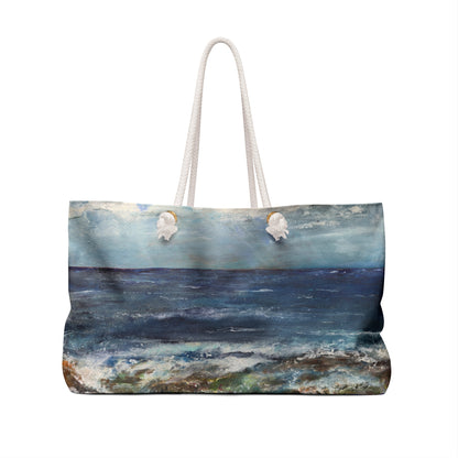 "Stormy Sea" by Penny May Hineline | Weekender Tote