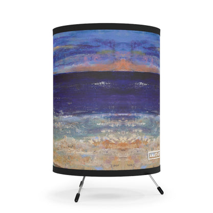 "Ocean" by Penny May Hineline | Tripod Lamp