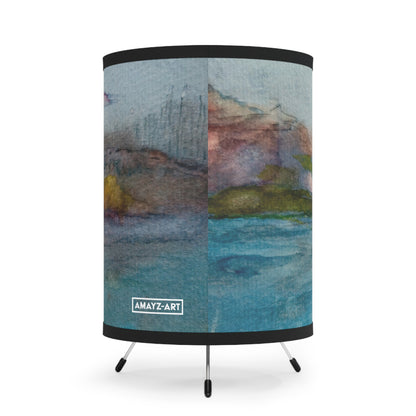 "Upriver" by Penny May Hineline | Tripod Lamp