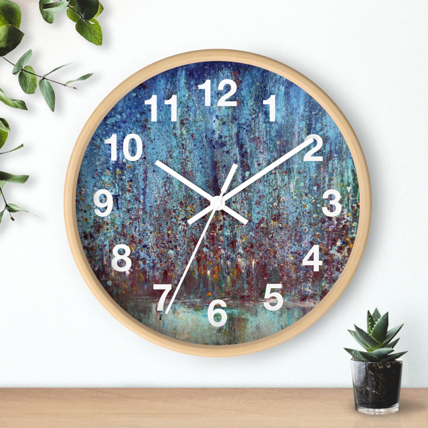 "City Lights" by Penny May Hineline | Wall Clock