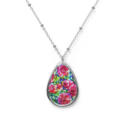 "Pink Roses" by Brooke Lumbus | Pendant Necklace