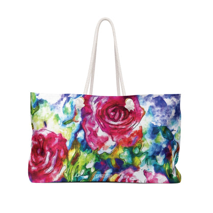 "Pink Rose" by Brooke Lumbus | Weekender Tote