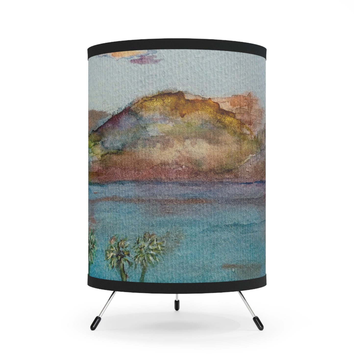 "Upriver" by Penny May Hineline | Tripod Lamp