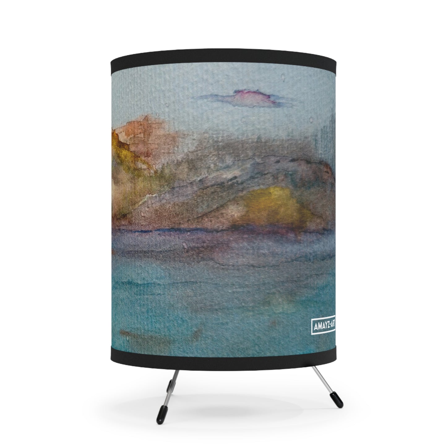 "Upriver" by Penny May Hineline | Tripod Lamp
