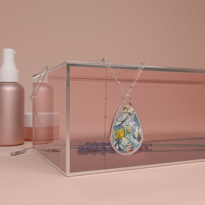 "Blue Frost" by Penny May Hineline | Pendant Necklace