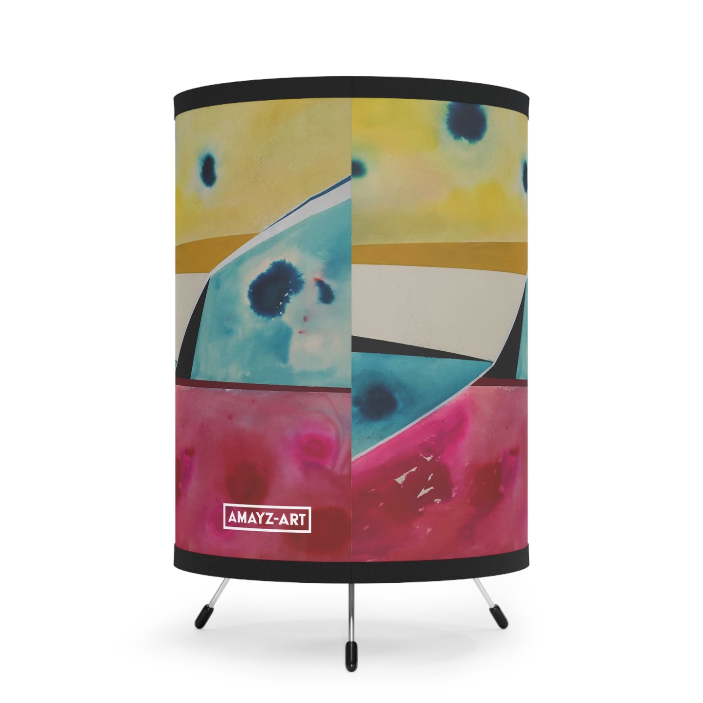 "Watercolor Pop" by Pam Brown | Tripod Lamp