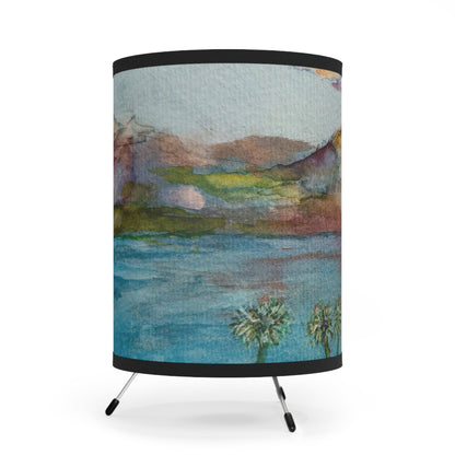 "Upriver" by Penny May Hineline | Tripod Lamp