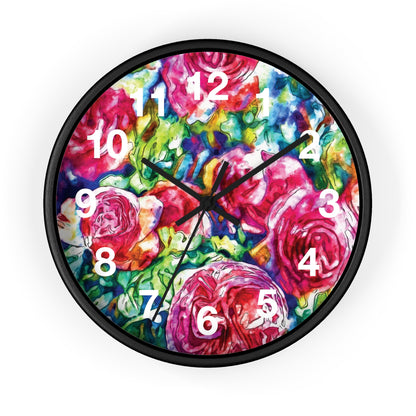 "Pink Roses" by Brooke Lumbus | Wall Clock