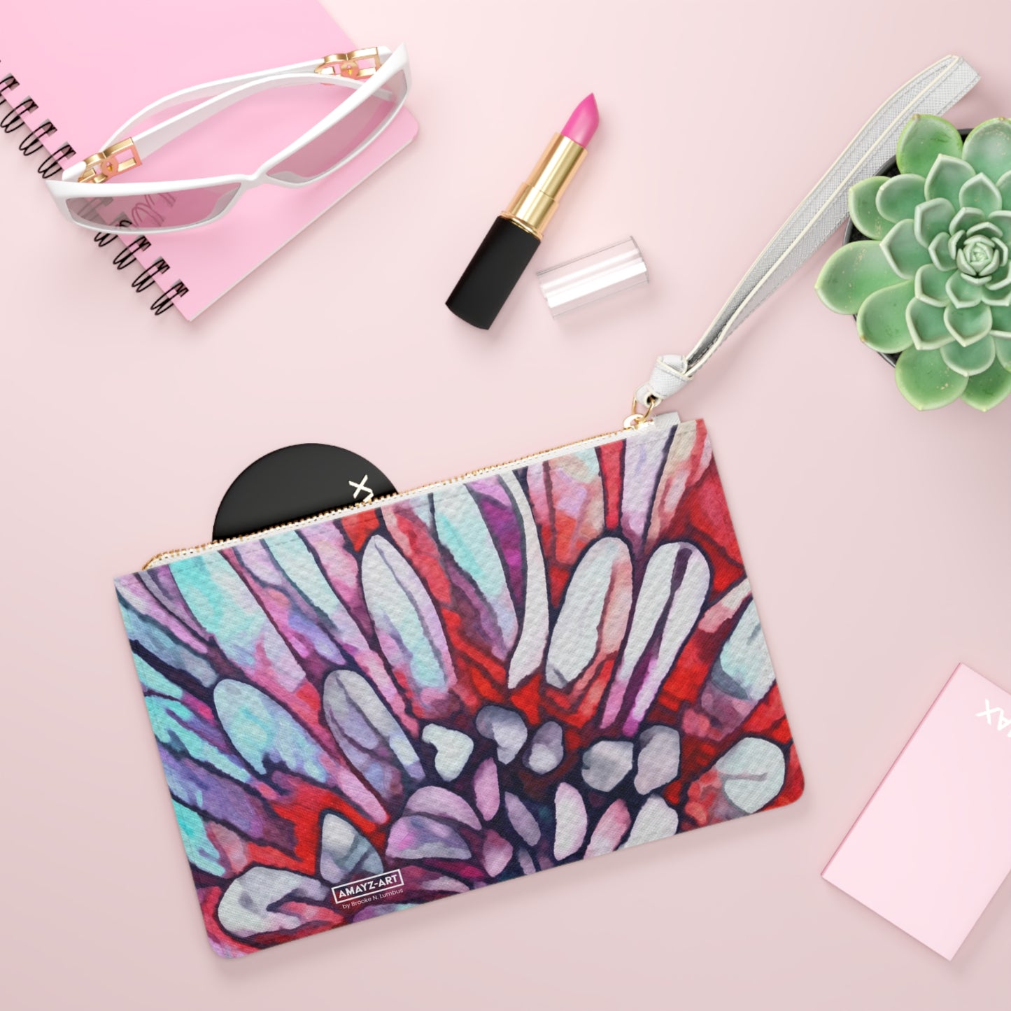 "Flora Burst" by Brooke Lumbus  | Clutch Bag