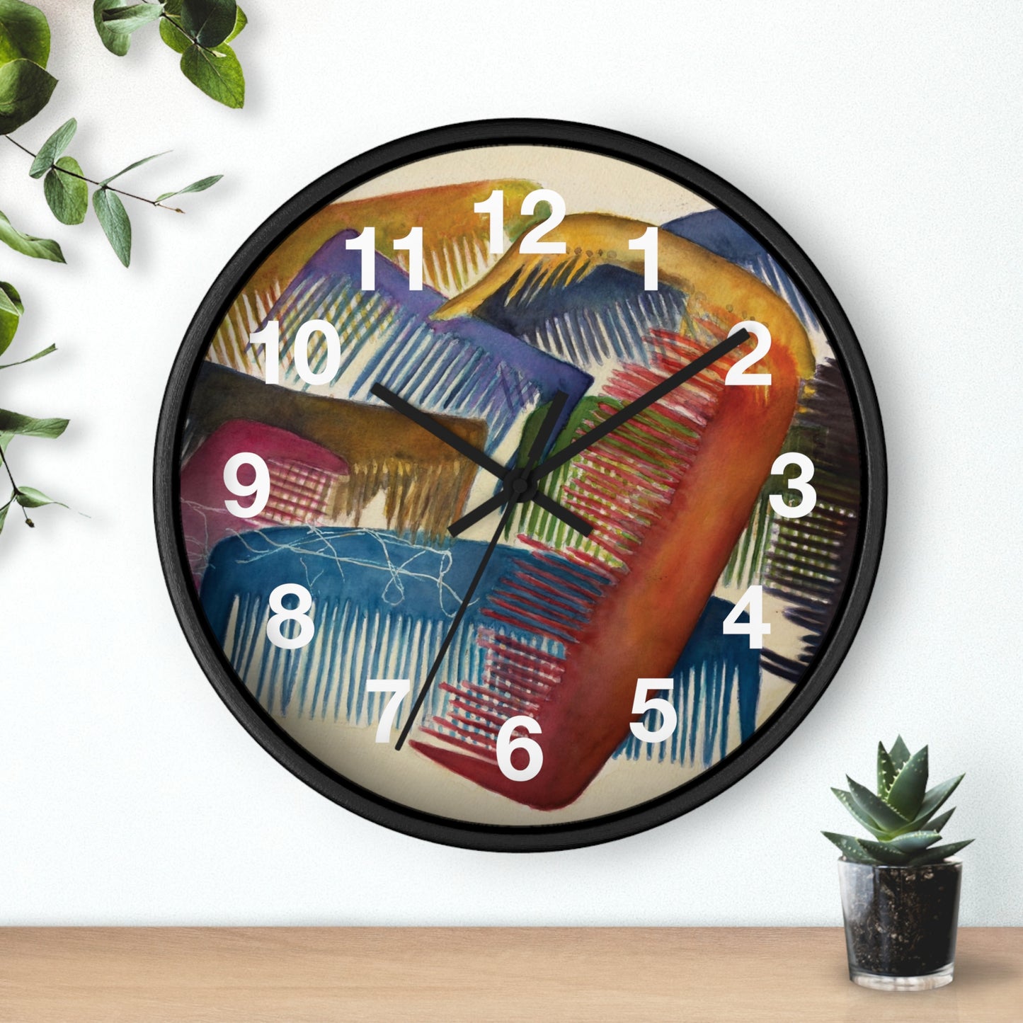 "Combs" by Pam Brown, Wall Clock
