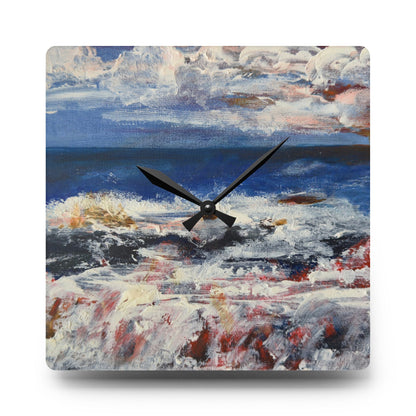 "Spindrift" by Penny May Hineline | Wall Clock