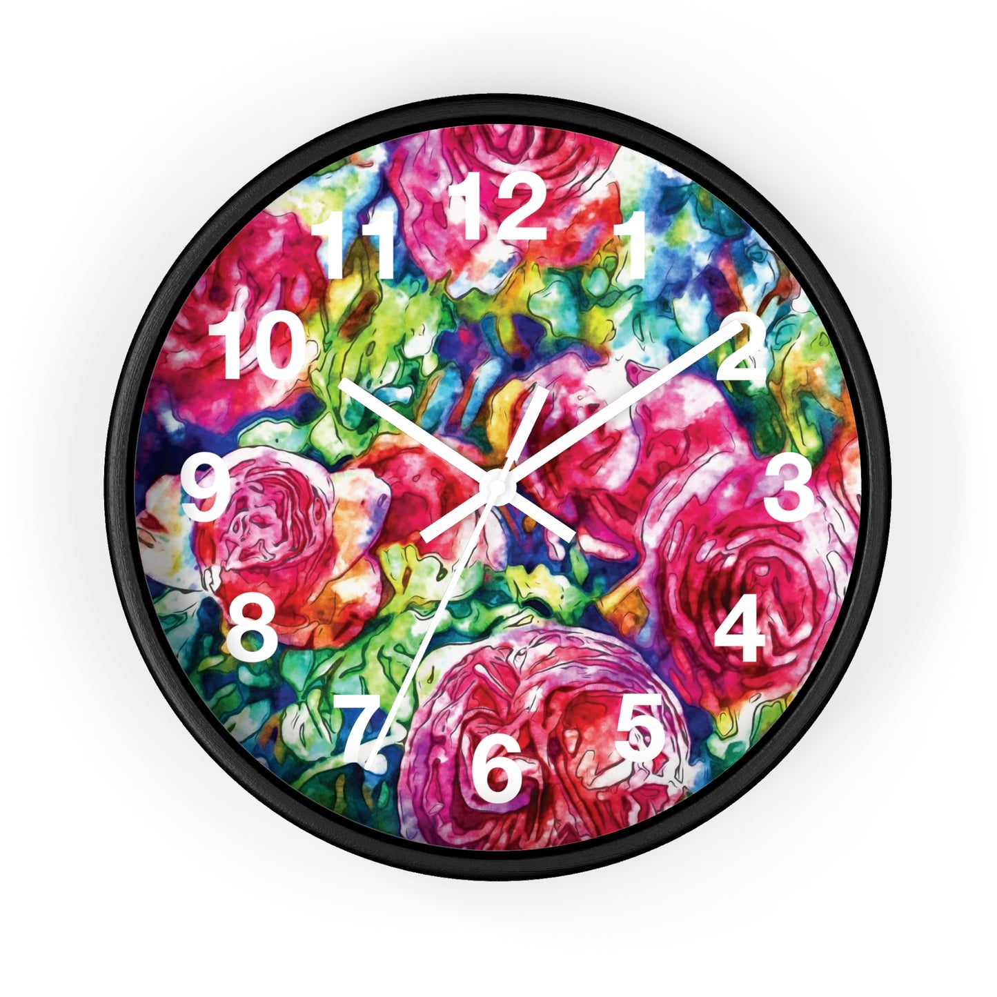 "Pink Roses" by Brooke Lumbus | Wall Clock